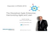 ATAAS2016 - Scott Ambler keynote disciplined agile enterprise