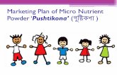 Marketing plan of Micro Nutrient Powder 'Pushtikona'