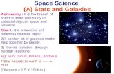 Space science ( stars and galaxy)