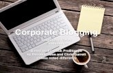 Corporate Blogging «How-to»
