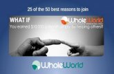 Whole World 25 reasons