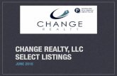 Change Realty LLC - June 2016 Listings