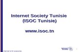 Internet Society Tunisia  Presentation