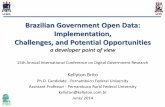 Brazilian Government Open Data: Implementation, Challenges, and Potential Opportunities