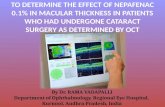 Nepafenac 0.1% in macular thickness in patients who had undergone cataract surgery ,determined by oct