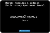 Marais Pompidou 1 Bedroom Paris Luxury Apartment Rental - Welcome2France
