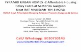 Pyramid Urban Homes 2    Sector 86 Gurgaonaffordable housing projectBrochure floor plans price list location map draw list review construction status