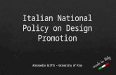 Italian national policy on design promotion