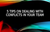 5 Tips on Dealing with Conflicts in your Team