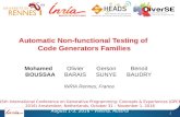 GPCE16: Automatic Non-functional Testing of Code Generators Families