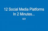 12 social media platforms in 2 minutes...GO!