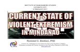 Current state of  violent extremism in mindanao