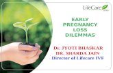 Early pregnancy dilemmas. DR. Sharda Jain , Dr. Jyoti Bhaskar