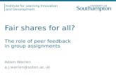 Fair Shares for all? The role of peer feedback in group assignments