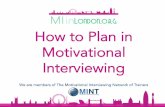 Motivational Interviewing (MI) - HOW TO PLAN