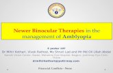 Newer Binocular Therapies In The Management Of Amblyopia
