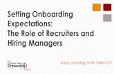 Setting Onboarding Expectations: The role of Recruiters and Hiring Managers