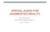 Spatial Audio for Augmented Reality