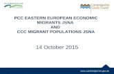 PCC Eastern European Economic Migrants JSNA and CCC Migrant Populations JSNA Stakeholder Scoping Workshop - 14 October 2015
