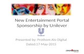 Entertainment portal sponsorship.