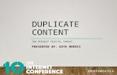 Duplicate Content - Biggest SEO Threat - Retail Global AU 2016