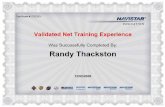 Validated NET Training Exp