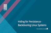 Hiding for Persistance - Backdooring Linux Systems