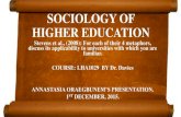 SOCIOLOGY OF HIGHER EDUCATION PRESENTATION