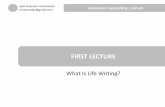 Life Writing: First Lecture