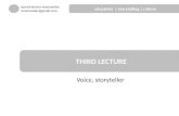 Storytelling: Third Lecture