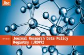 Lessons from Journal Research Data Policy Registry Pilot