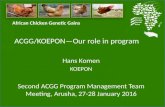 ACGG/KOEPON—Our role in the program