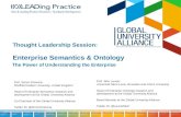 Thought Leadership Session: Enterprise Semantics & Ontology, The Power of Understanding the Enterprise
