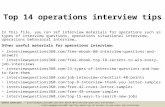 Top 14 operations interview tips