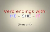 Do   does. he- she endings -spelling rules