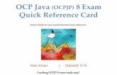 OCP Java 8 Exam (OCPJP 8) - Quick Reference Card