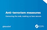 12.NP: Anti-terrorism measures - Censoring the web, making us less secure