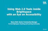 Using Web 2.0 Tools inside Brightspacewith an Eye on Accessibility