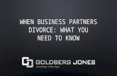 When Business Partners Divorce: What You Need To Know