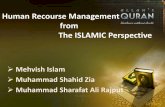 Human Recourse Management from the ISLAMIC Perspective
