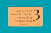 3 Elements to Consider Before Remodeling Your Kitchen