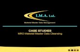 MRO Material Master Data Cleansing Case Studies