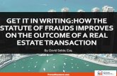 Get It In Writing: How the Statute of Frauds Improves Upon the Real Estate Purchase Experience