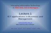 Management Information Systems - MIS Lectures - Day 1   cio and mis - part 1