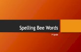 1st grade 1 15 Spelling Bee Words