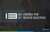 13 key criteria for uc vendor selection