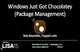 Windows Just Got Chocolatey (Package Management) LISA15