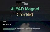 The Lead Magnet Checklist - check this list to attract more sign ups!