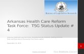 Arkansas Health Care Reform Task Force: TSG Status Update # 4
