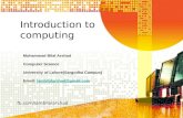 Introduction to Computing Lecture 01 history of computers